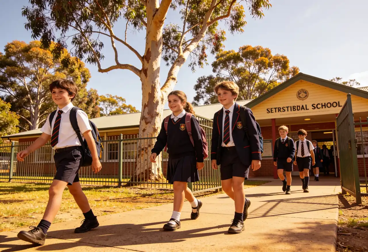 sending children to school in Australia